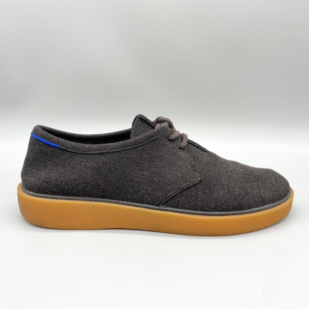 Rothys Mens 12 Monty Sneaker Espresso Brown Merino Wool Gum Sole Casual Shoes